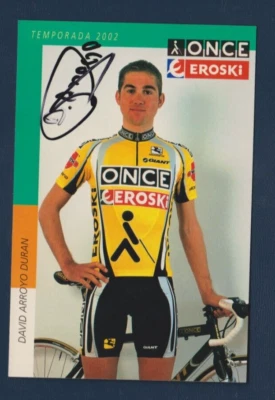 CYCLISME carte cycliste DAVIDE ARROYO DURAN équipe ONCE EROSKI 2002 Signée - Photo 1/2