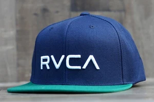 Nuevo sombrero Rvca sarga azul marino/verde ajuste medio para hombre RHTRVC-52 - Imagen 1 de 6