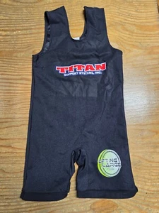 Titan Triumph Matte Black Powerlifting Singlet - Powerlifting Size Large - Picture 1 of 1