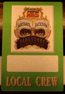 Michael Jackson Dangerous World Tour, 1992 Backstage Pass unbenutzt Stoff - Bild 1 von 2