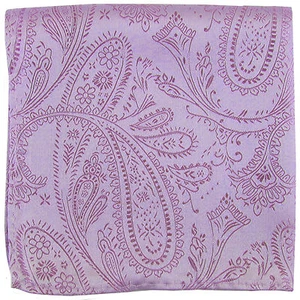 New men's polyester paisley lavender hankie pocket square formal wedding party - Picture 1 of 2