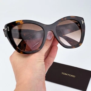 Tom Ford FT0940/S CARA 55F Havana Gradient Brown Cat Eye Women Sunglasses NEW - Picture 1 of 10