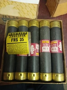 Box Of 10--Bussmann Fusetron FRS 35 Dual Element Time Delay Fuse - Picture 1 of 1