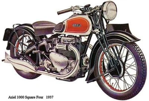 1937 Ariel 1000 Suare Four - Promotional Advertising Magnet - Picture 1 of 2
