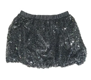 Cherokee Black Bubble Girls Sequin Skirt Size Medium 7/8 Party - Picture 1 of 5