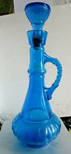 Vintage Jim Beam Aqua Teal Blue Jeanie Bottle Decanter w/ Topper 1970's b91 - Imagen 1 de 5