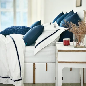 Hansure Lineat 380TC 3-PC duvet cover set, frame stripes - Picture 1 of 8