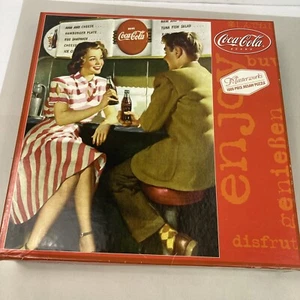 New Sealed Coca Cola 1000 Piece Puzzles Couple At Diner Counter - Picture 1 of 17
