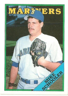 MIKE SCHOOLER SEATTLE MARINERS #105T - TOPPS TRADED NM-MT 1988 - Image 1 of 2