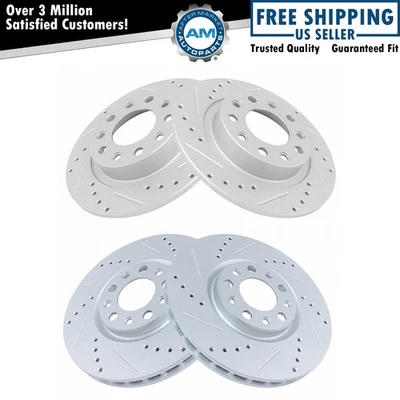 Juego de rotores de freno delanteros y traseros para Dodge Dart 2013-2016 Foto 1 de 4