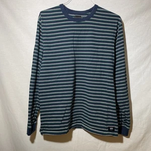 Vans Herren T-Shirt Classic Fit Gestreift Langarm Pullover Rundhals Größe Large - Bild 1 von 3