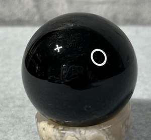 Polished Black Obsidian Sphere ~ 3” 13 ozCrystal Ball for Protection Energy Work - Picture 1 of 4