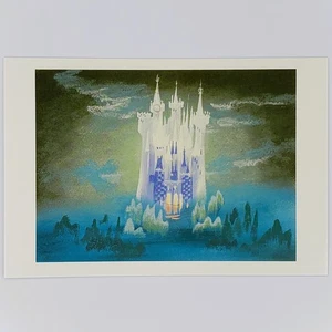 Cinderella Castle Postcard Mary Blair Concept Art Disney Princess Pastel Gouache - Picture 1 of 2