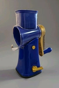 NEW Rotary Cheese Grater From Zulay 5 Blades Blue&Gold - Picture 1 of 6