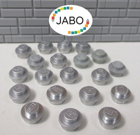 (E18/7/17) LEGO 20x4073 Plate Round Plate 1x1 Silver Mixed