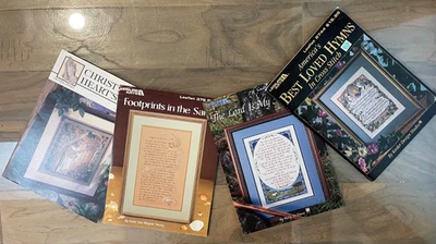 New 4-Pack Christian-Themed Cross Stitch Pattern Books - Image 1 of 4