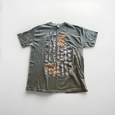 Camiseta masculina mulisha de metal XL bandeira americana camuflagem gráfico caveira capacete grunge - Imagem 1 de 4