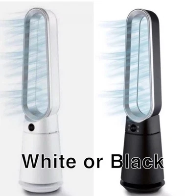 Silvercrest Bladeless Tower Fan LED display 20 Speed 120° Floor- Black or White - Image 1 of 4