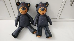 Lot Of 2 Indestructible & Interactive GREY LARGE Bear Dog Toys For Heavy Chewers - Picture 1 of 4