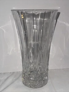 Crystal Flower Vase 10”L  X 5.5 “W - Picture 1 of 4