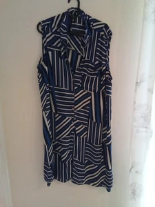 blue sleeveless shirt dress 20 - Picture 1 of 5