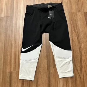 Nike Vapor Speed 3/4 Football Knee Padded Pants Black White 835340-010 Mens 2XL - Picture 1 of 8