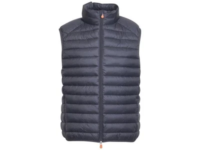 Save The Duck Men's Adam Vest Quilted Puffer Sleeveless Grey Black - Image 1 of 2
