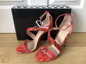 SHOE BOX SNAKESKIN DESIGN SANDALS SIZE: EU 38 / UK 5 BNIB - Picture 1 of 9