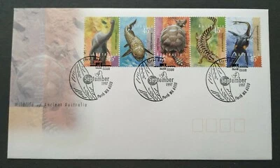 1997 Australia Ancient Wildlife Dinosaur Reptile Fish Turtle Stamps FDC 澳洲恐龙首日封 - Image 1 of 2