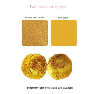 100Pcs/Pack Golden Aluminum Foil Candy Chocolate Cookie Wrapping Tin Paper Party - Imagen 1 de 16