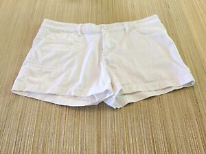 Faded Glory White Denim Shorts 4" Inseam Women's 18 Pre-owned