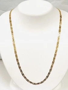 14K Yellow Gold Modified Mariner/Anchor Link 22" Chain 13.0 Grams - Picture 1 of 5