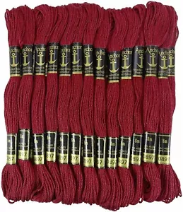 Anchor Embroidery Thread Stranded Cotton Threads Hand Cross Stitch Sewing Maroon - Picture 1 of 5