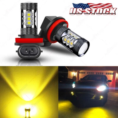 Luz de conducción antiniebla LED amarillo dorado H11 para Toyota Corolla CE 2009-16 1,8 L 3000 K Foto 1 de 4