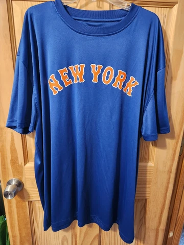 New York Mets MLB Genuine Merchandise Blue T-Shirt Size Mens  3XL Cover