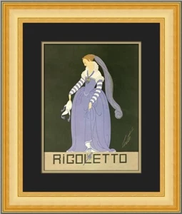 Erte Ganna Walska in Regoletto Custom Framed Print FREE SHIPPING - Picture 1 of 2