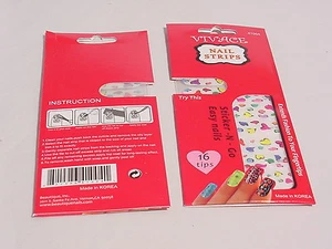 VIVACI NAIL STRIPS STICKER-N-GO EASY NAILS EASY 16 PUNTE #D226 #41004 CUORI - Foto 1 di 2