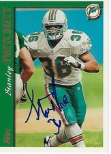 STANLEY PRITCHETT SIGNED 1997 TOPPS #47 - MIAMI DOLPHINS
