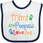 Inktastic Mimi And Peepaw Love Me Baby Bib Gift Grandparents Childs Clothes Boy