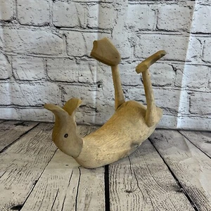 25cm x 20cm Wooden Drunk Duck Wine Bottle Holder Vintage Rustic Funny Gift - Picture 1 of 10