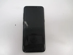 Samsung Black Galaxy S8 SM-G950U *For parts, cracked Glass* - Afbeelding 1 van 8