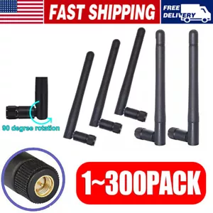 RP-SMA Antenna for WiFi 2.4GHz/5Ghz Wireless Router Card Male Pin LOT - Photo 1/12