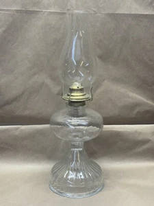 Antique Glass & Eagle Brass Oil Lamp w/ Shade – 18” Tall – Vintage Kerosene - Picture 1 of 5