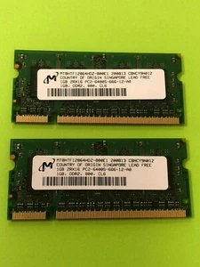 🔥Micron 2GB ( 2X1GB ) 2Rx16 PC2-6400S MT8HTF12864HDZ-800E1 TESTED - Picture 1 of 2