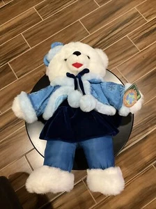 Dan Dee Collector 2009 Holiday Bear Blue/White 18" Plush NWT Walmart Rare - Picture 1 of 3