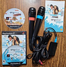 SingStar: Pop Bundle (Sony PlayStation 2, 2007) PS2 Rare W/ 2 Microphones