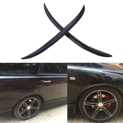 Carbon Fiber Wheel Eyebrow Lips Fender Flares Protector Strip Trim Universal - Image 1 of 4