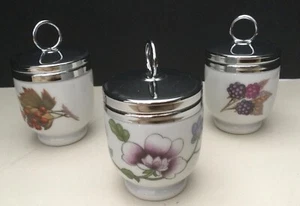 Royal Worceter Egg Coddlers - set of 3 - small size - Picture 1 of 4