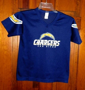 SAN DIEGO CHARGERS LA NFL Football Franklin Mesh Lighting Bolt Jersey Kids sz M - Picture 1 of 3