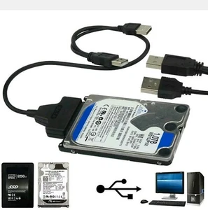 USB To Sata External HDD SSD Hard Disk Dirive Adapter 2.5" Converter Lead Cable - Picture 1 of 3